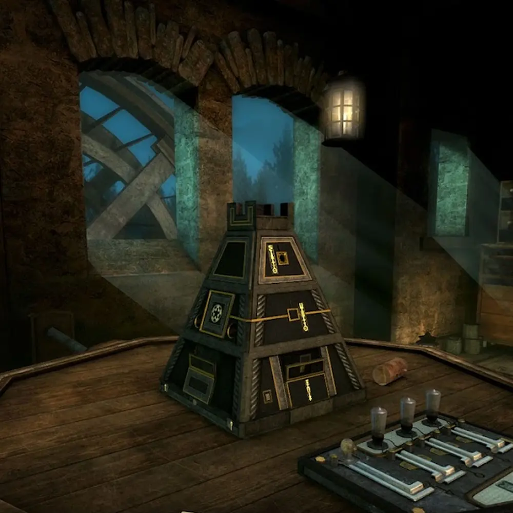 Pracovní stůl s hlavolamem ve hře The Room Three